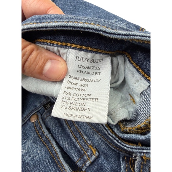 Judy Blue Relaxed Fit Jeans Style JB82251DK Blue - Picture 5 of 10